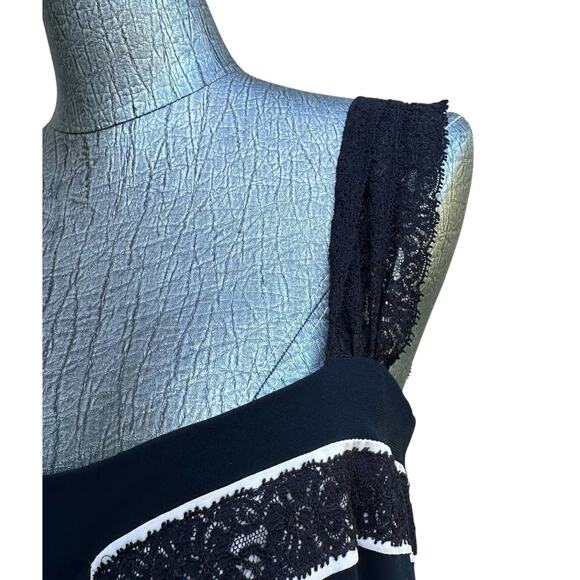 Nicole Miller Collection Black Lace Dress Size 4 - Picture 5 of 6